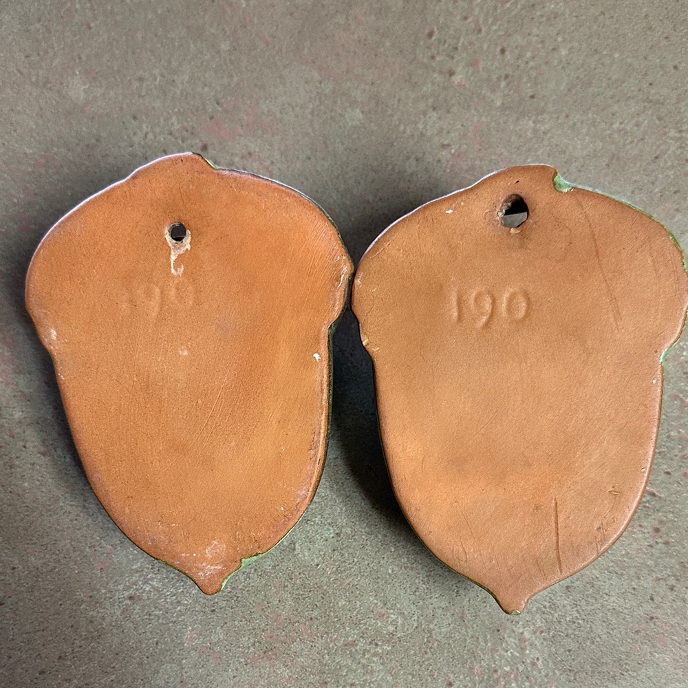 Frankoma Acorn #190 Vintage MCM Wall Pocket Planters - Picture 2 of 15